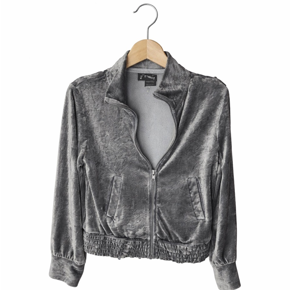 Art Class Gunmetal Gray Velour Jacket. Excellent Condition. Size 4/5